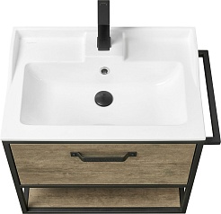 Акватон Мебель для ванной Лофт Фабрик 65 дуб кантри с раковиной Фабиа – фотография-6